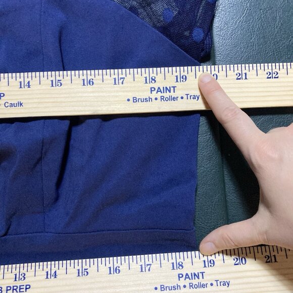 Torrid NWT Navy Blue Mesh Dot Inset Swing Dress Size 18 Sweetheart Retro Pin Up - Picture 9 of 13